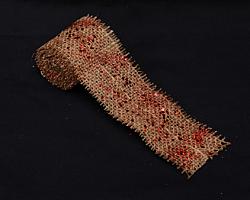 Glittery Burlap Ribbon - Red