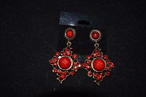 Red Drop Earrings