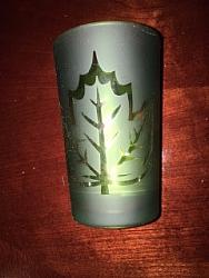 Fall Glass Votive - Green